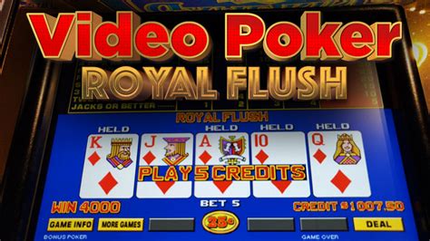 video poker royal flush odds